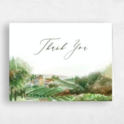 Bright Sage, Green Wedding Thank You - Hillpine Landscape