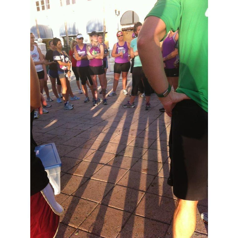 Our first photo ever together when Kenneth was Julia's coach for the Princess Half Marathon. those calves tho. I'm in the middle back wondering why I'm awake at 6:00am.