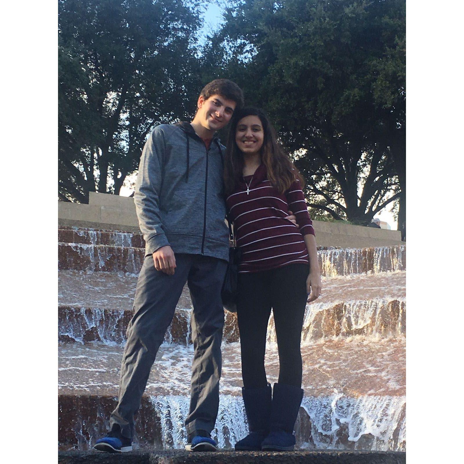 Our first time at the Fort Worth water gardens