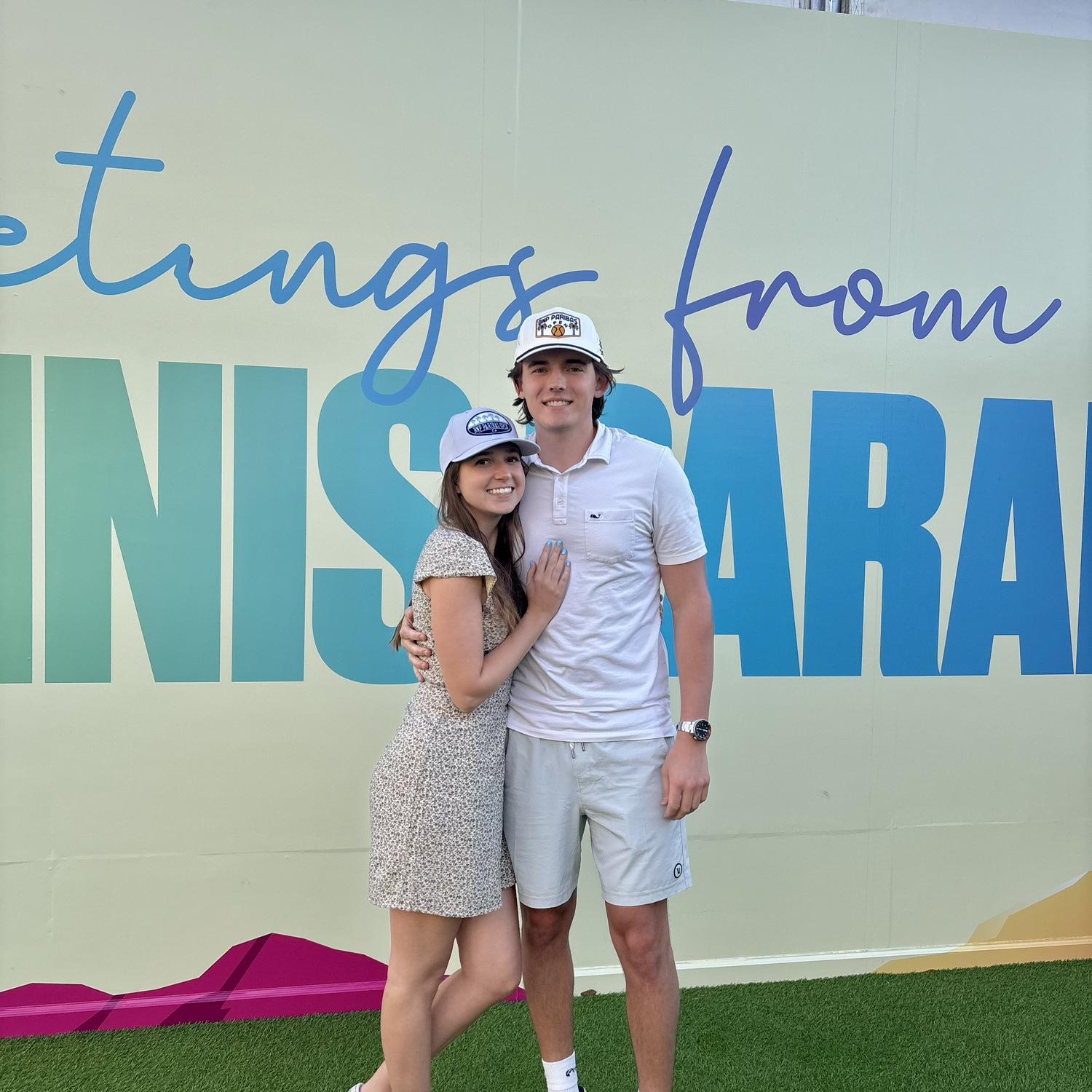 Watching tennis at the BNP Paribas tournament in Palm Springs!