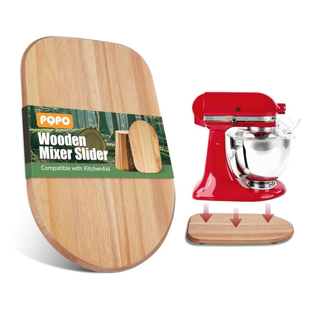 Wooden Mixer Slider Compatible with KitchenAid 4.5-5 Quart Tilt-Head Stand Mixer, Kitchen Countertop Sliders,Mixer Moving Tray Attachments