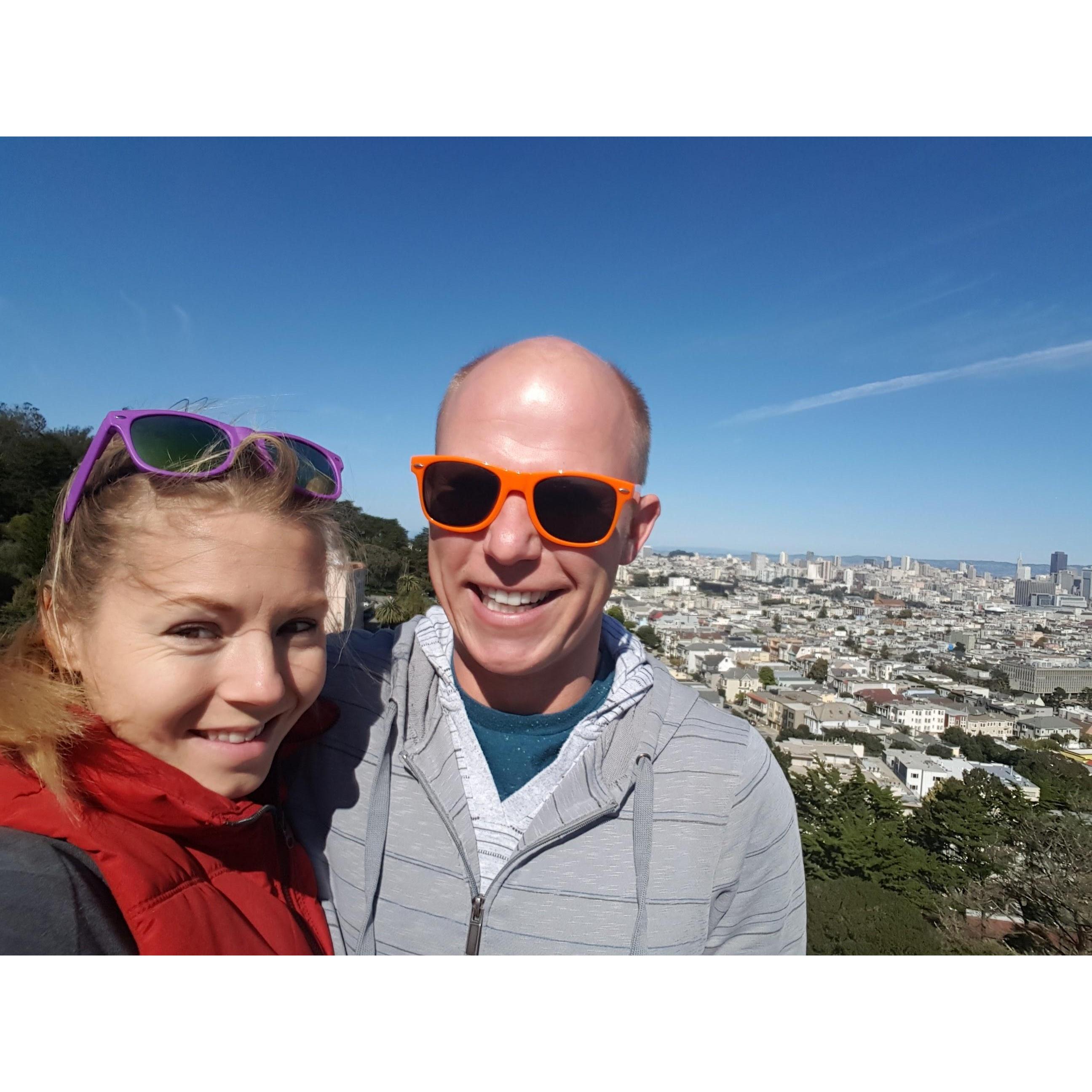 a short stroll to dinner over the mountain