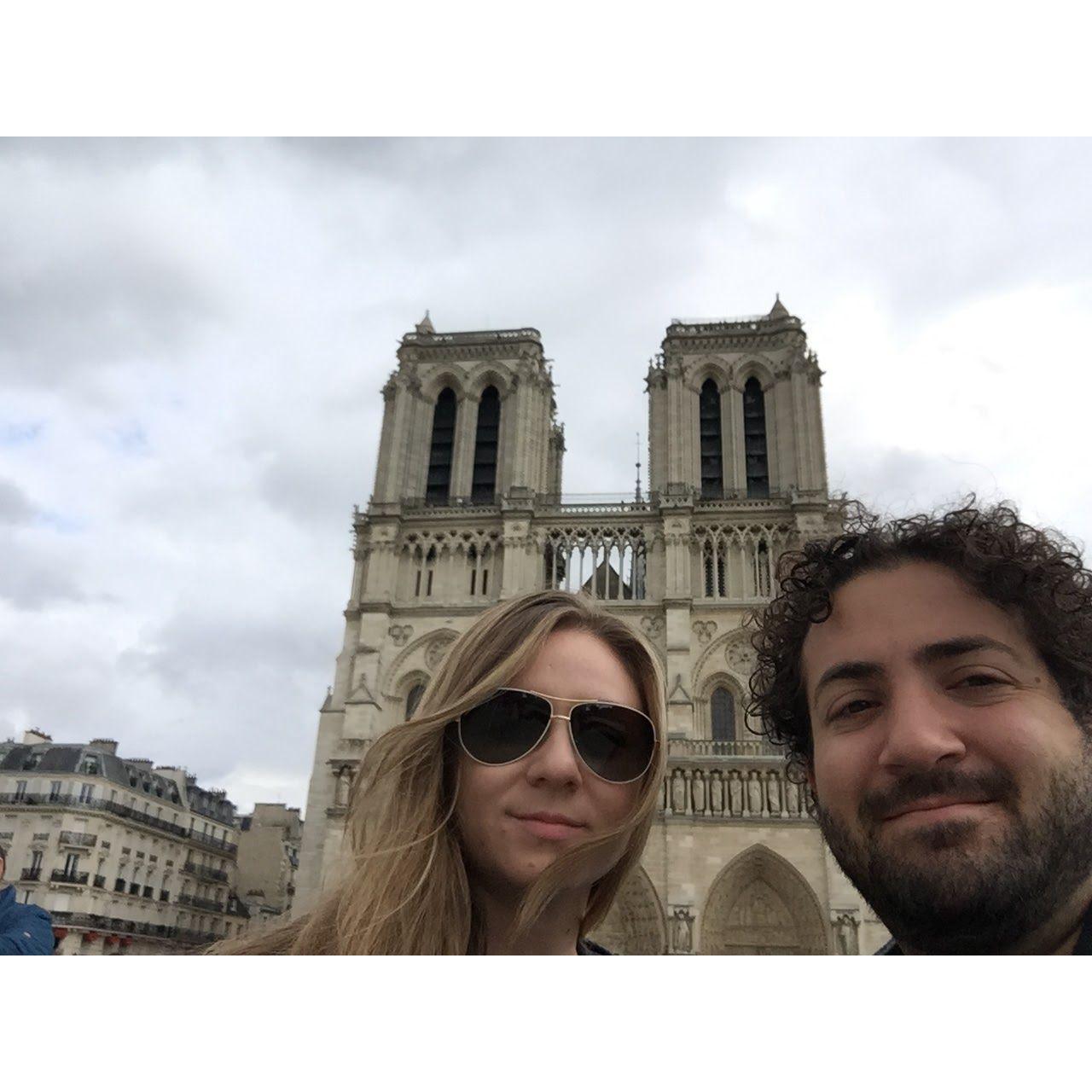 2015: Year two - London and Paris trip taken at Notre Dame