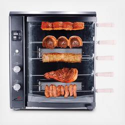 Brazilian Flame Rotisserie Electric Grill w/2-Skewers Black