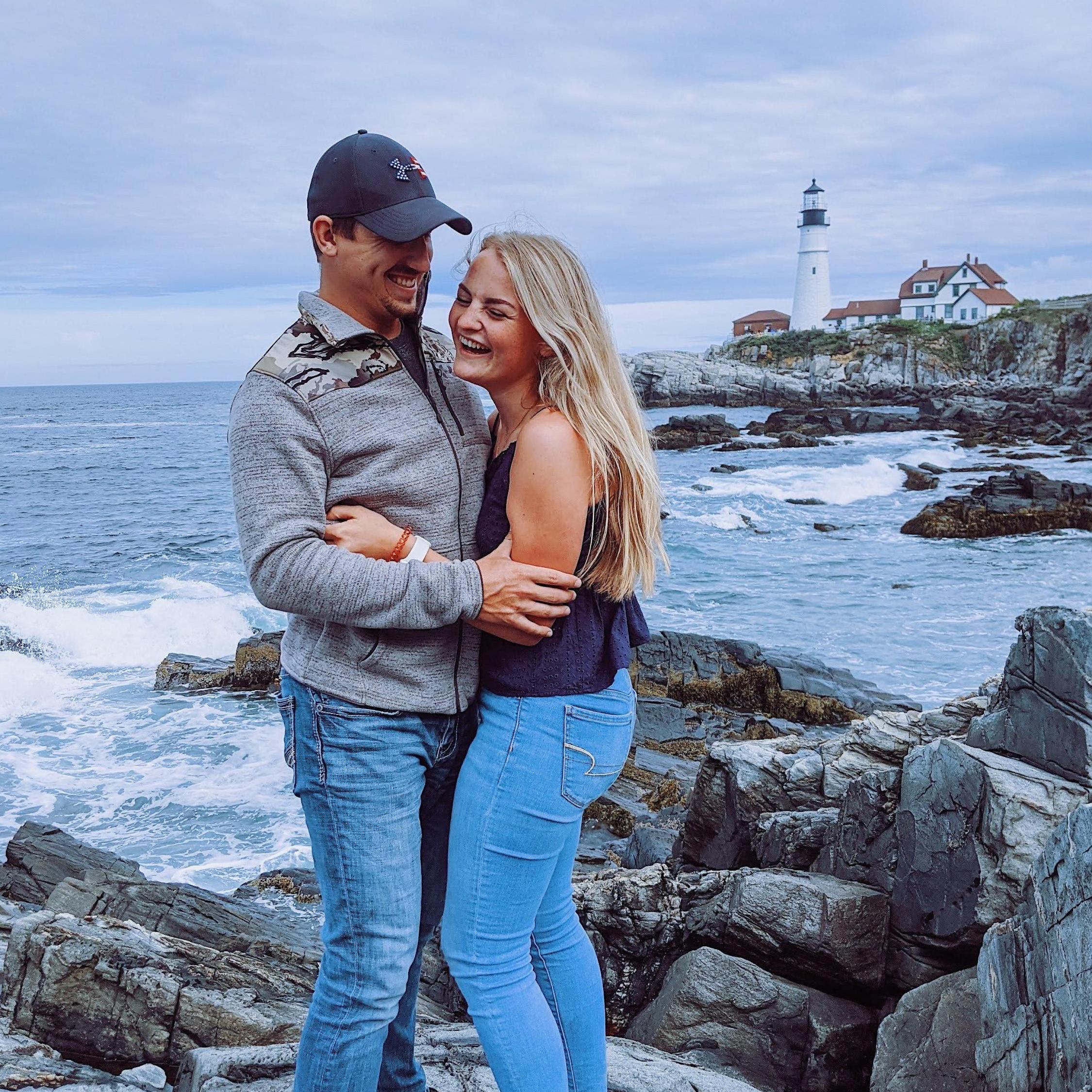 My favorite memory: visiting Maine, the state I was born in with my soon-to-be husband.
