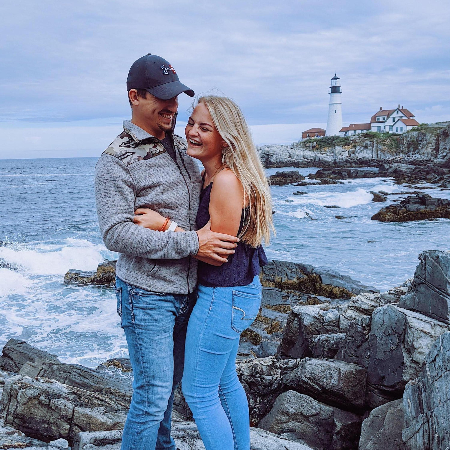 My favorite memory: visiting Maine, the state I was born in with my soon-to-be husband.