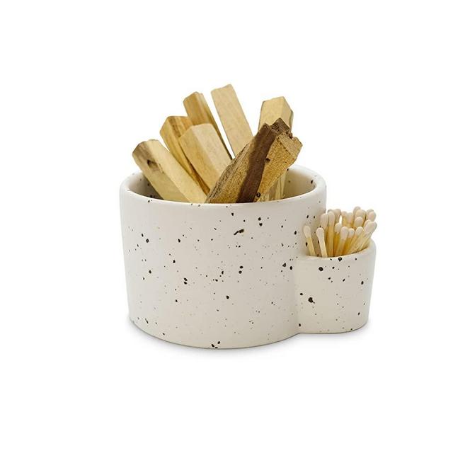 Bursera White Ceramic Bowl, Tree Planted with Every Order, Handmade Smudging Bowl for Sage, Palo Santo, Form for Candles, Candle Container, Smudge Bowl