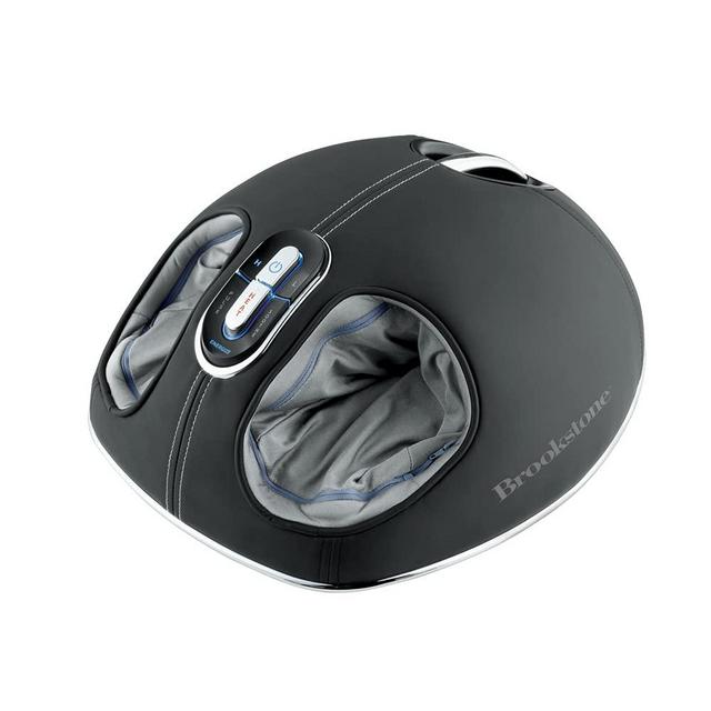 Brookstone FS1 Shiatsu Foot Massager with Heat | Air Compression, Deep Kneading | 3 Massage Programs