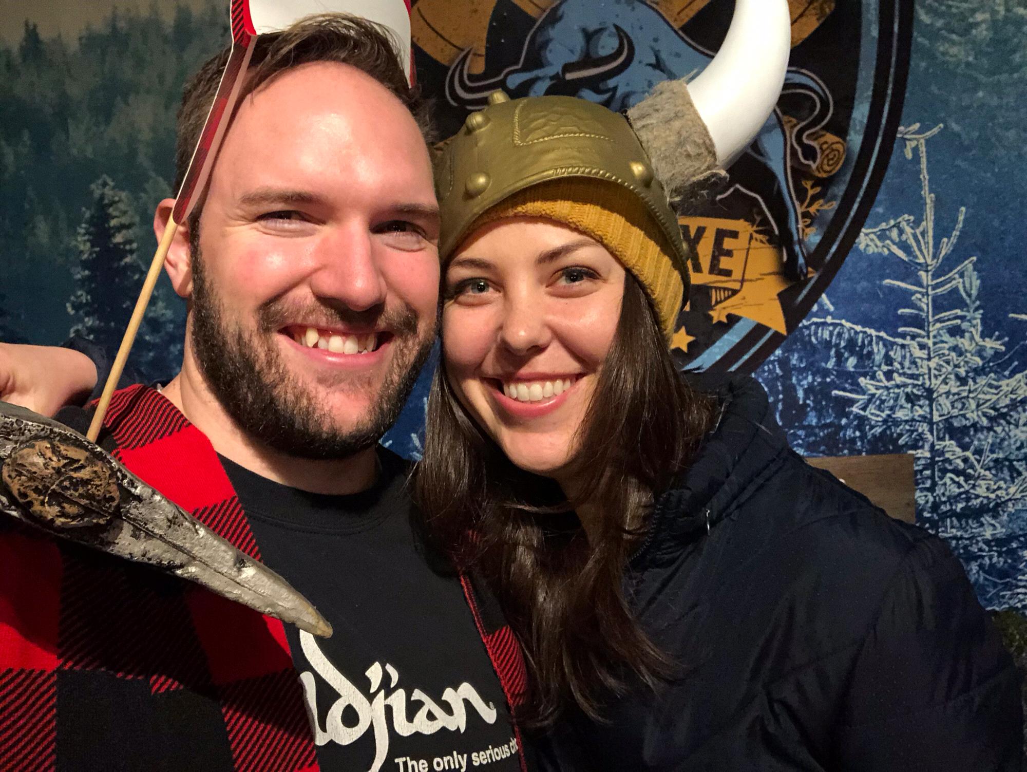 Axe Throwing - where Matt realized that his spirit animal is a Viking