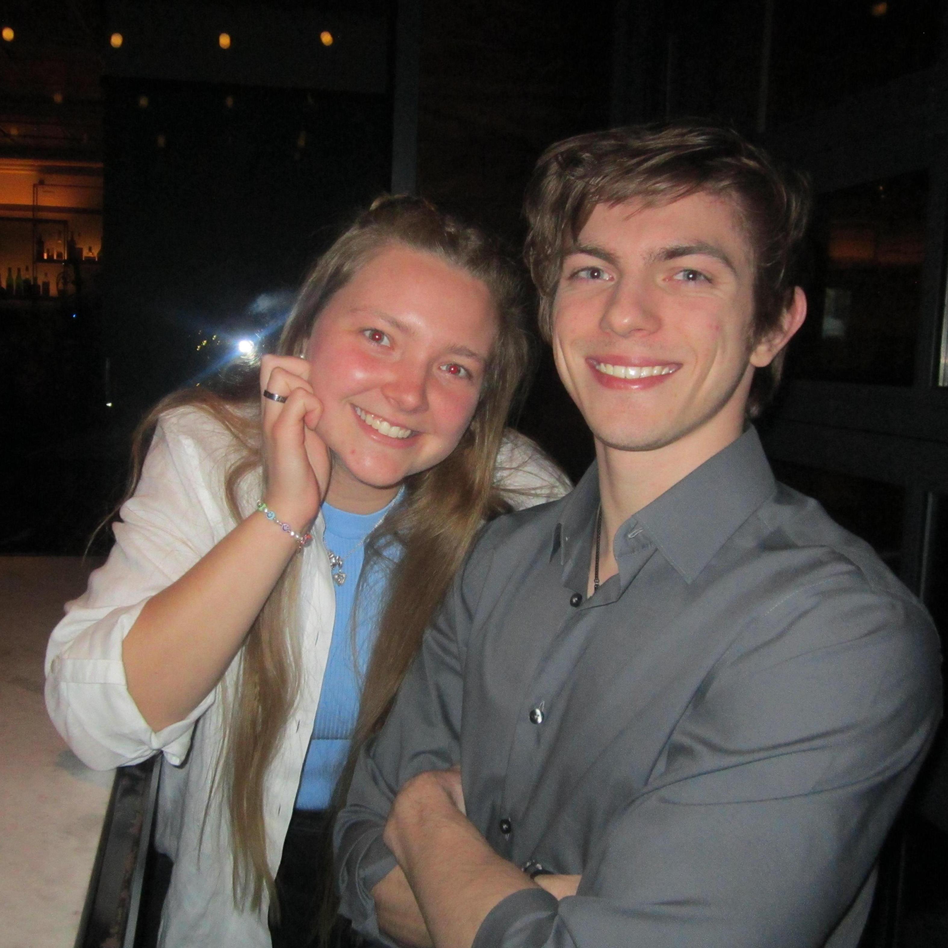 February 2024: hanging out on a rooftop bar in Milwaukee