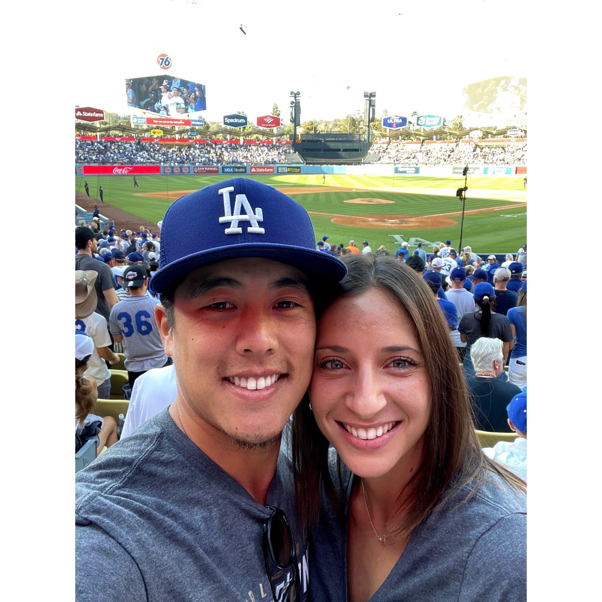 Our first Dodger game together!