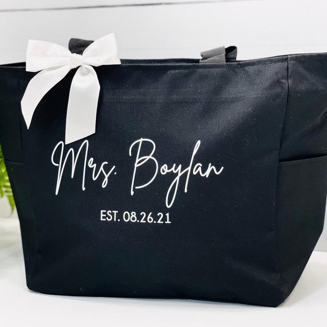 Personalized Bride Bag, Engagement gift,...