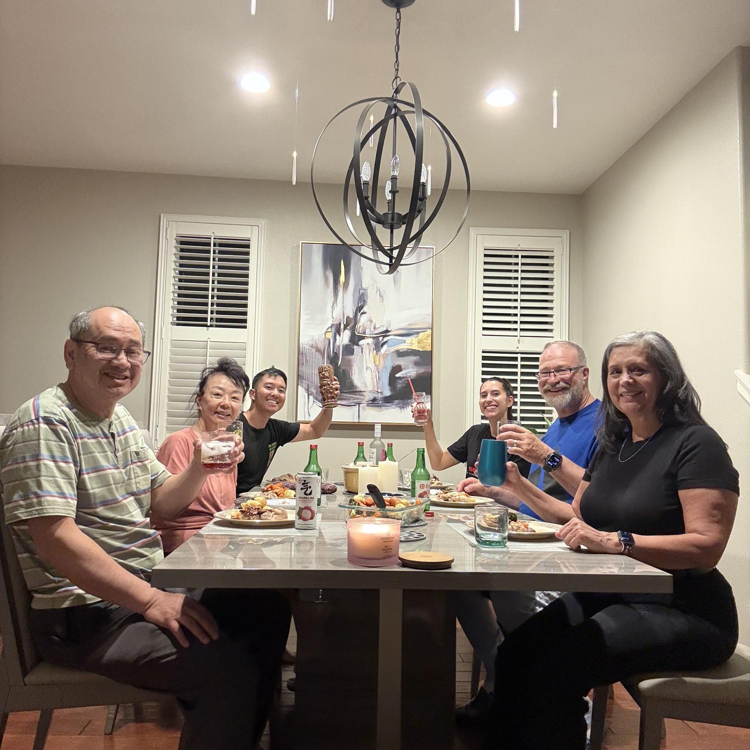 Happy Halloween dinner celebrations with the Zapata-Lee family