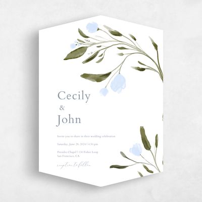 Blue Diamond Wedding Invitation - Beale Classic