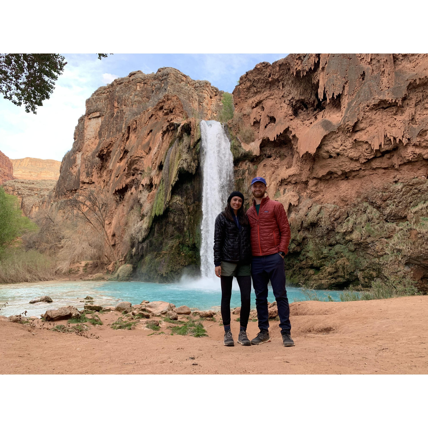 Our first backpacking trip together in March 2020 at Havasupai Falls. Madeline’s spring break visit to Phoenix turned into a five-month stay thanks to COVID!