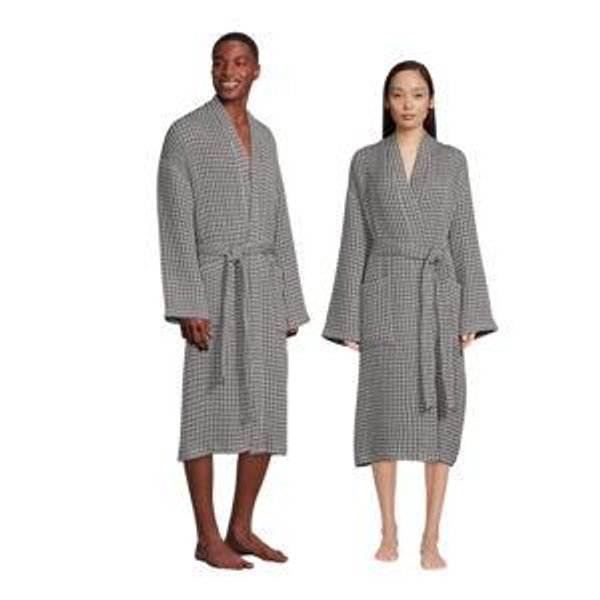 Cotton Waffle Weave Unisex Robe - World Market