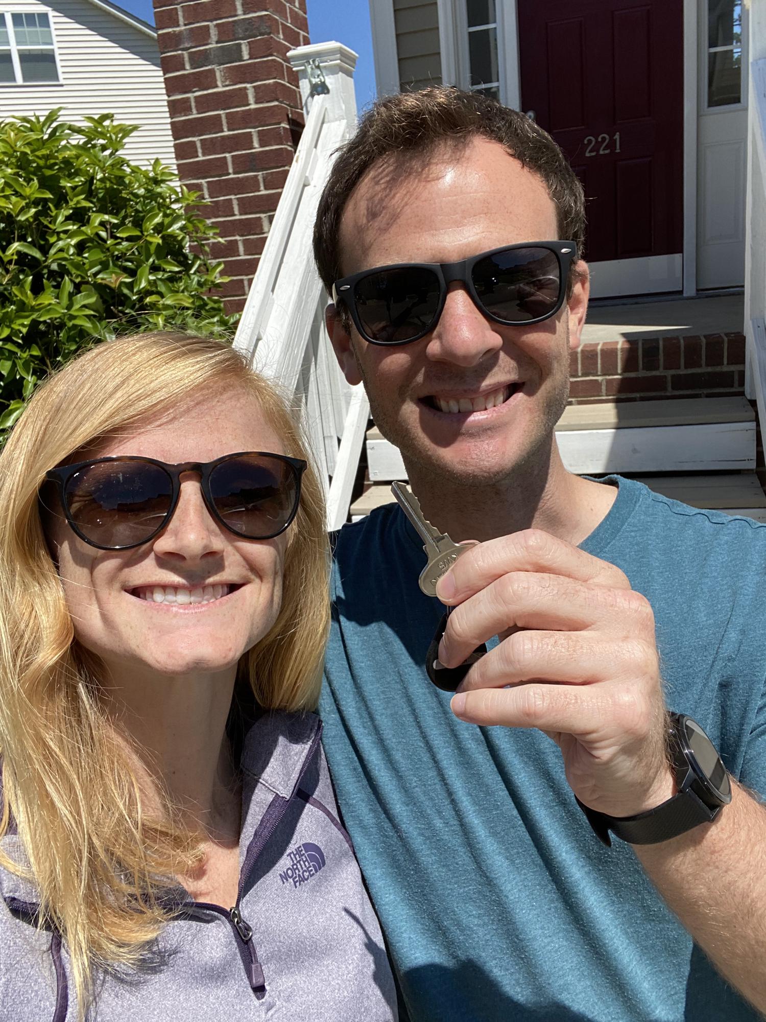 The day we closed on our home, April 2020!