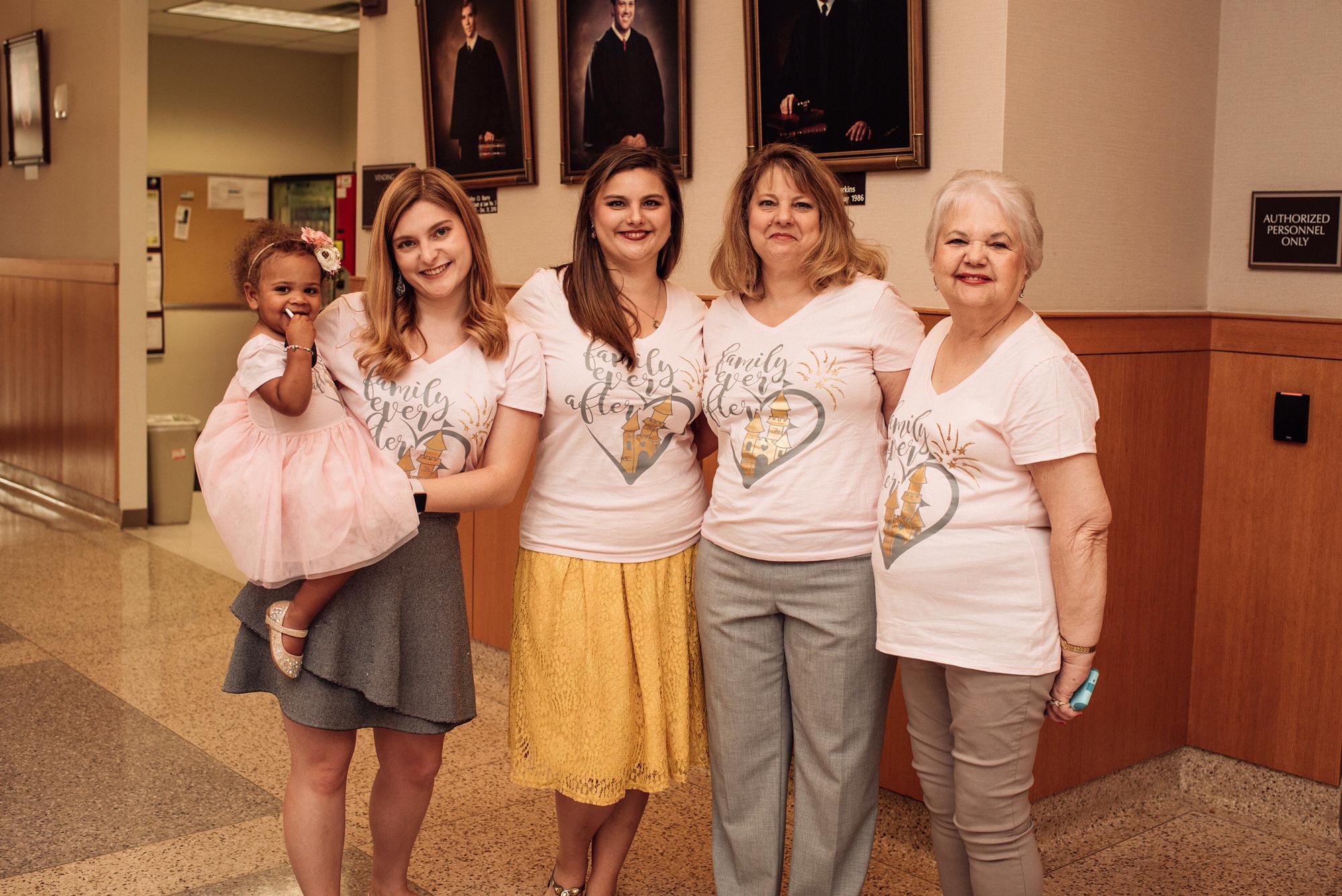 Four generations on Jayla's adoption day
