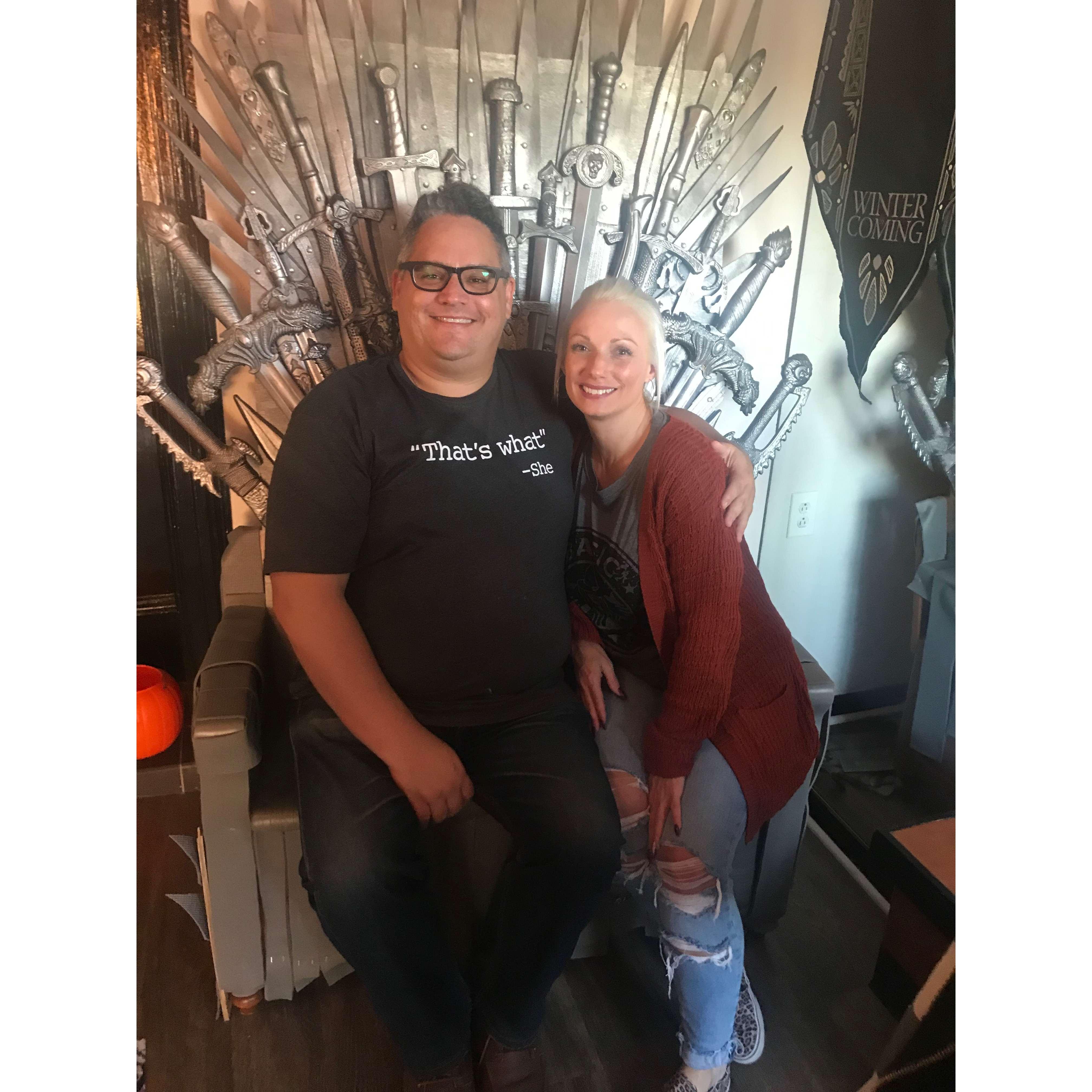 Khal DANgo and Queen KhaLISA, mother of Frenchtons on the Iron Throne!