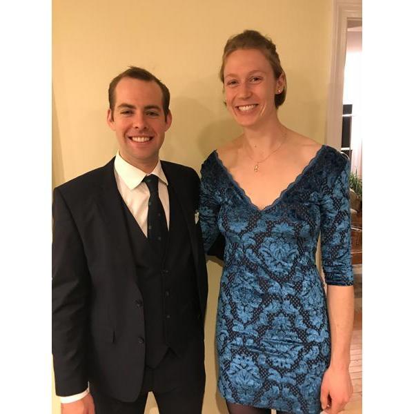 We exchanged spandex for formal attire.