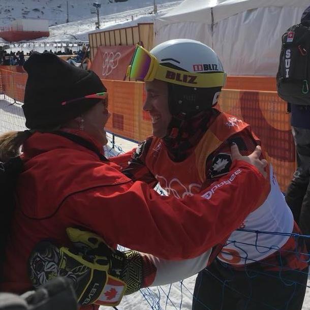 Final hugs before Kevin's amazing performance in Pyeong Chang, South Korea.