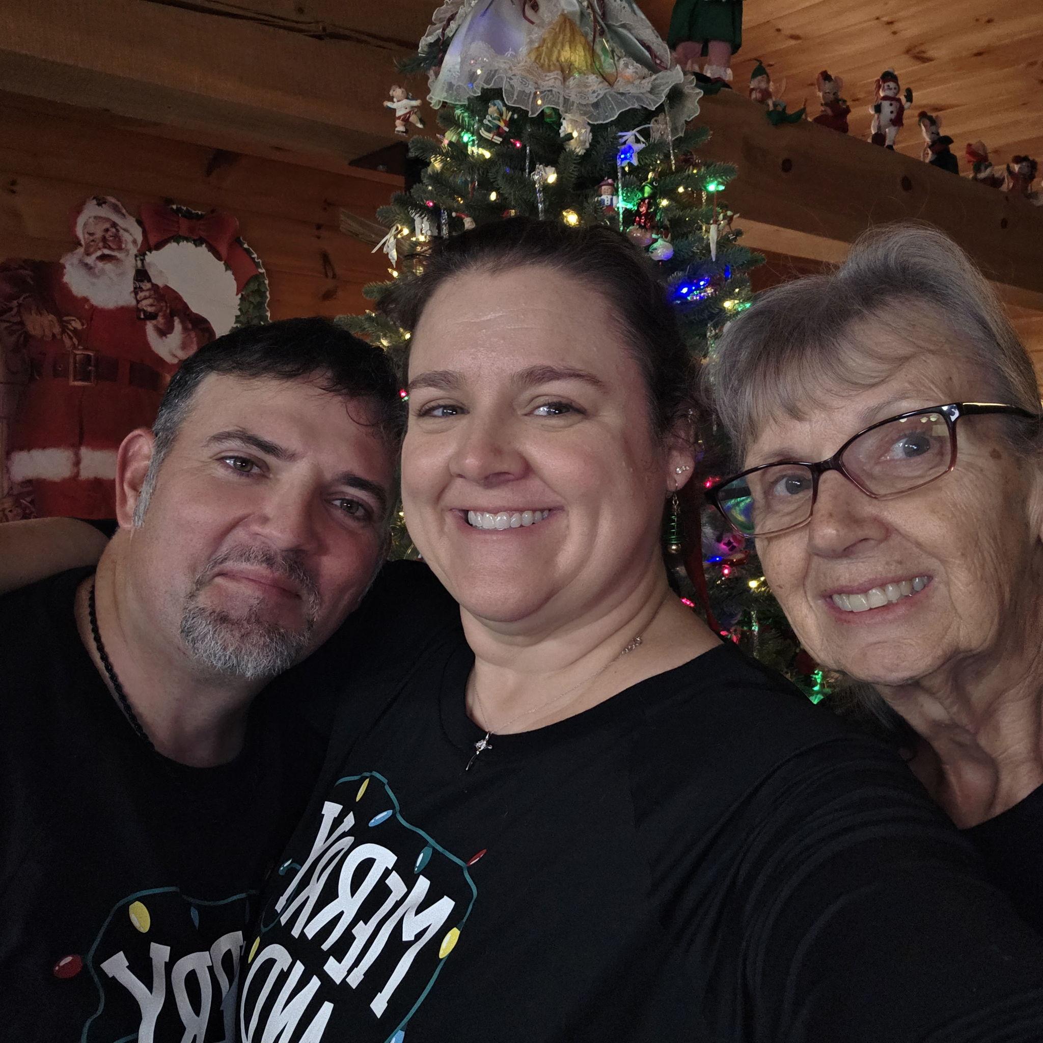 December 25 - Christmas in matching PJs as fiancés with Mom