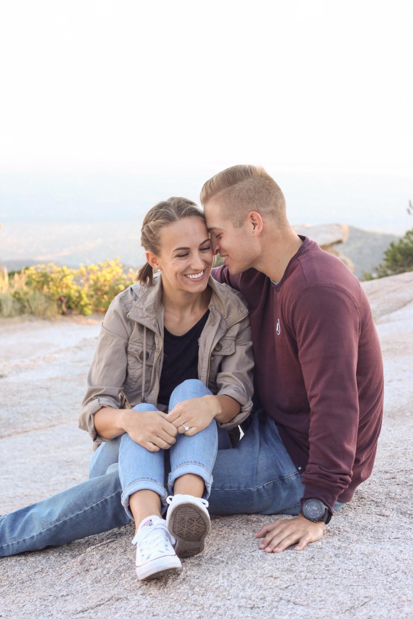 The night Mitch engaged at the same spot on Mt. Lemmon where he asked me to be his girlfriend