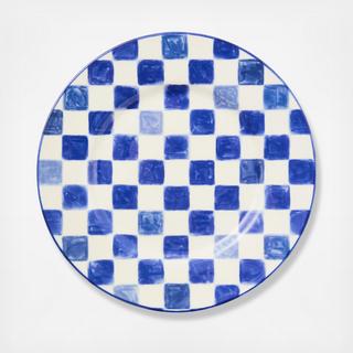 Check Stoneware Dinner Plate