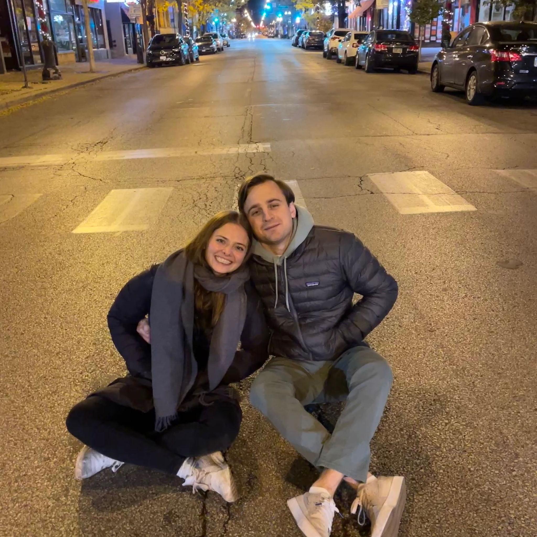 Our first photo together, after Friendsgiving 2021