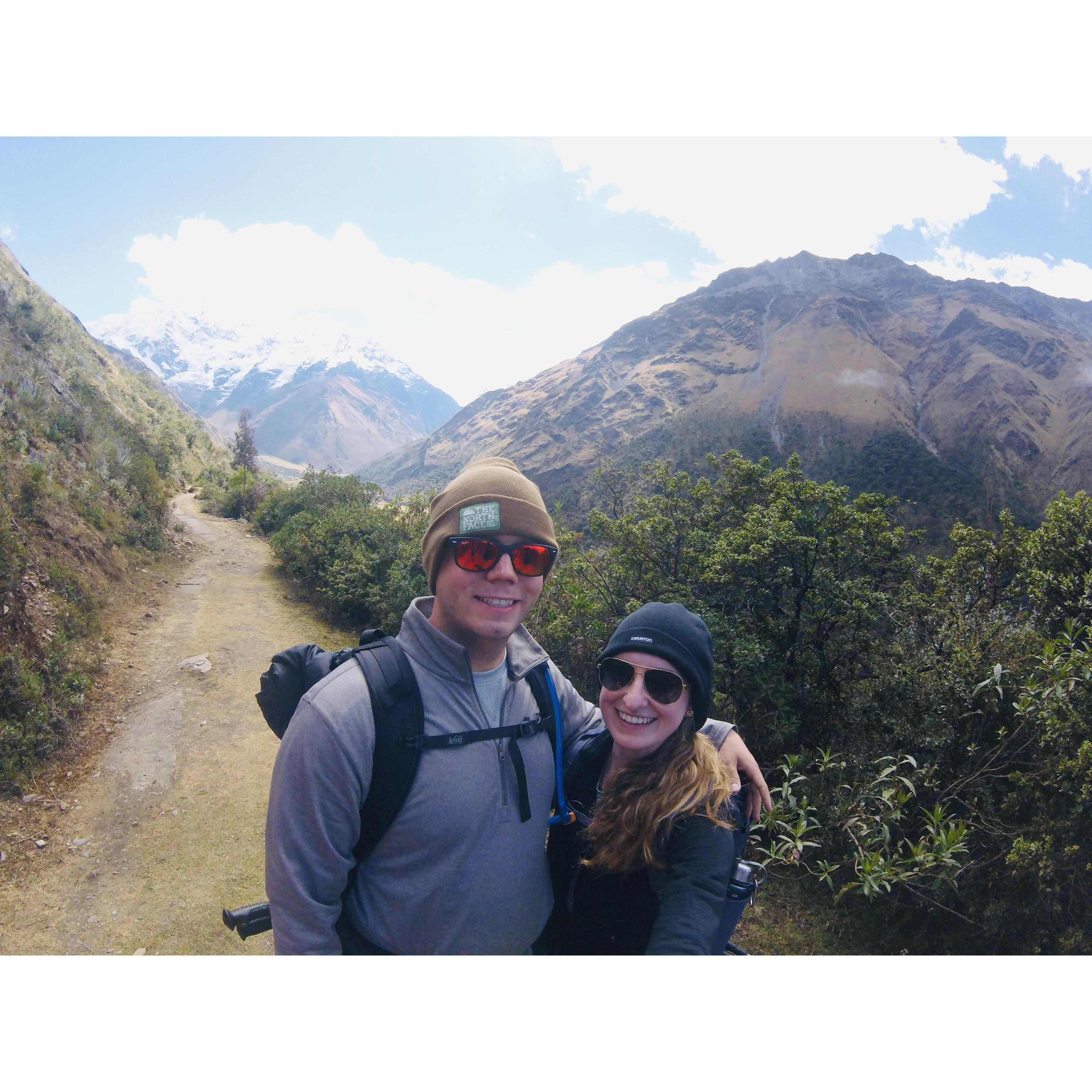 July 2017 Peru - Beginning our 5-day Salkantay Trek to Machu Picchu. Day 1: Mollepata 10,990 ft. ASL to Challacancha 12,861 ft. ASL. 7.45 Miles.