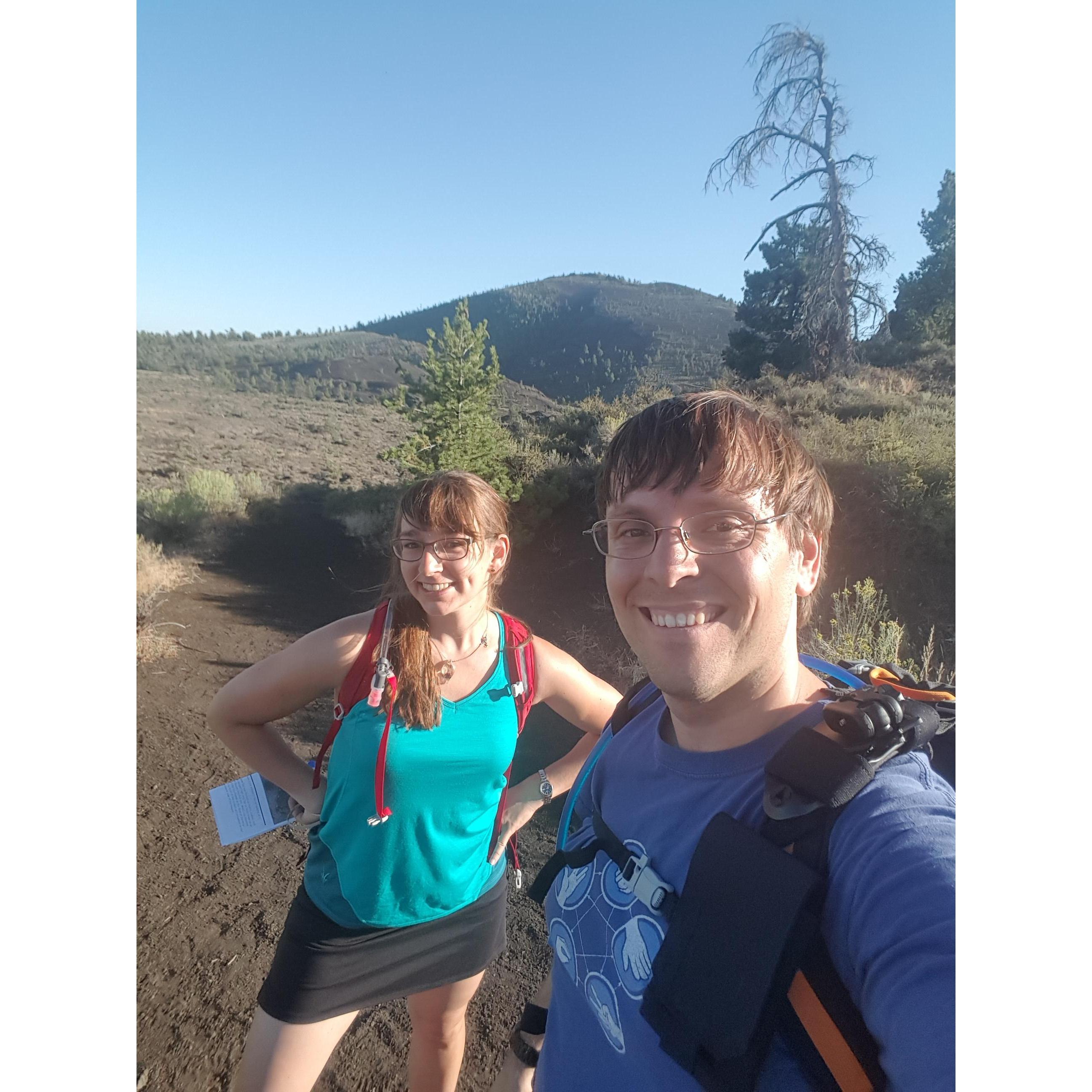 Taking our steps through the Craters of the Moon, on Earth...