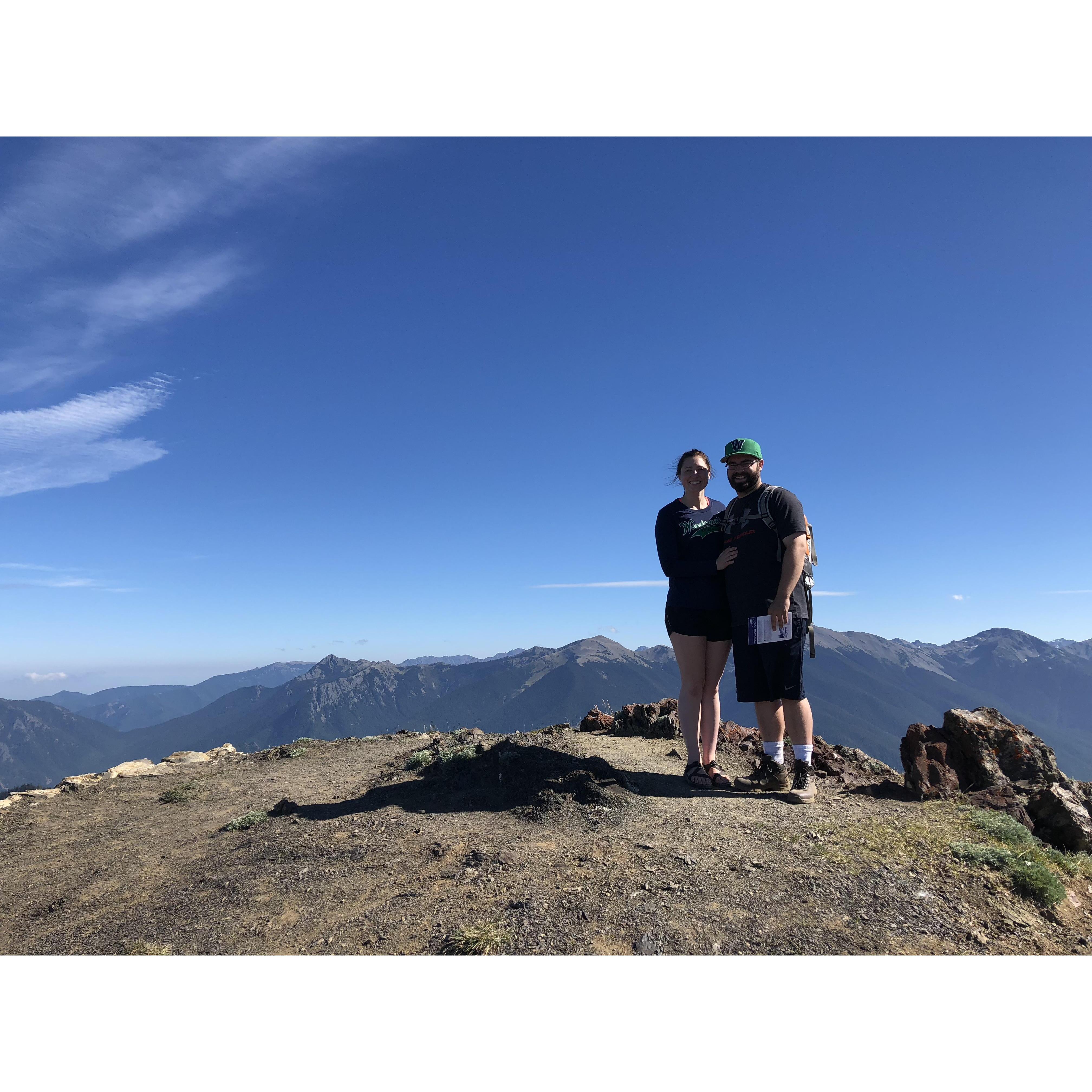 This is one of our favorite spots in Olympic National Park ,Deer Park, its also the place that the photo on our invitation is from!
