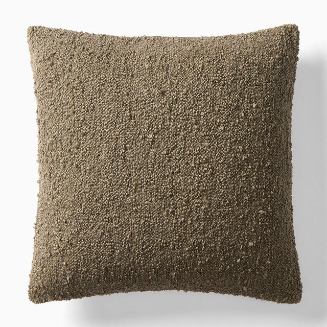 Cozy Boucle Pillow Cover, 20x20, Vetiver Green