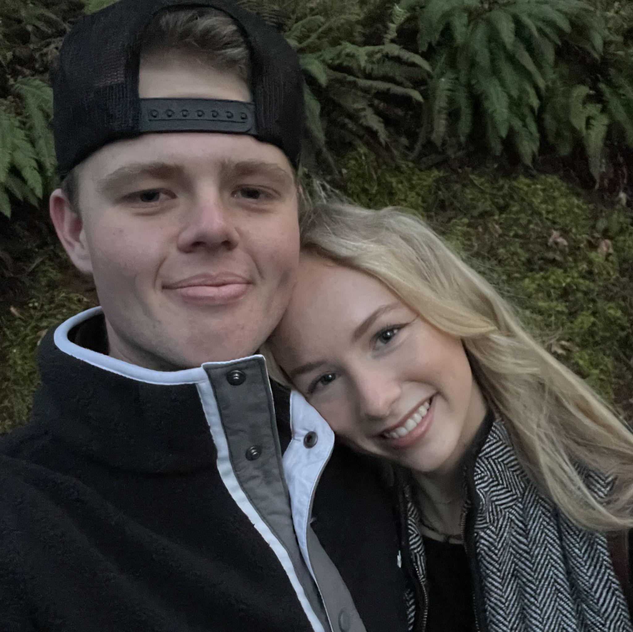 Fletcher took this photo of the two of them on their first date to "show our kids someday"