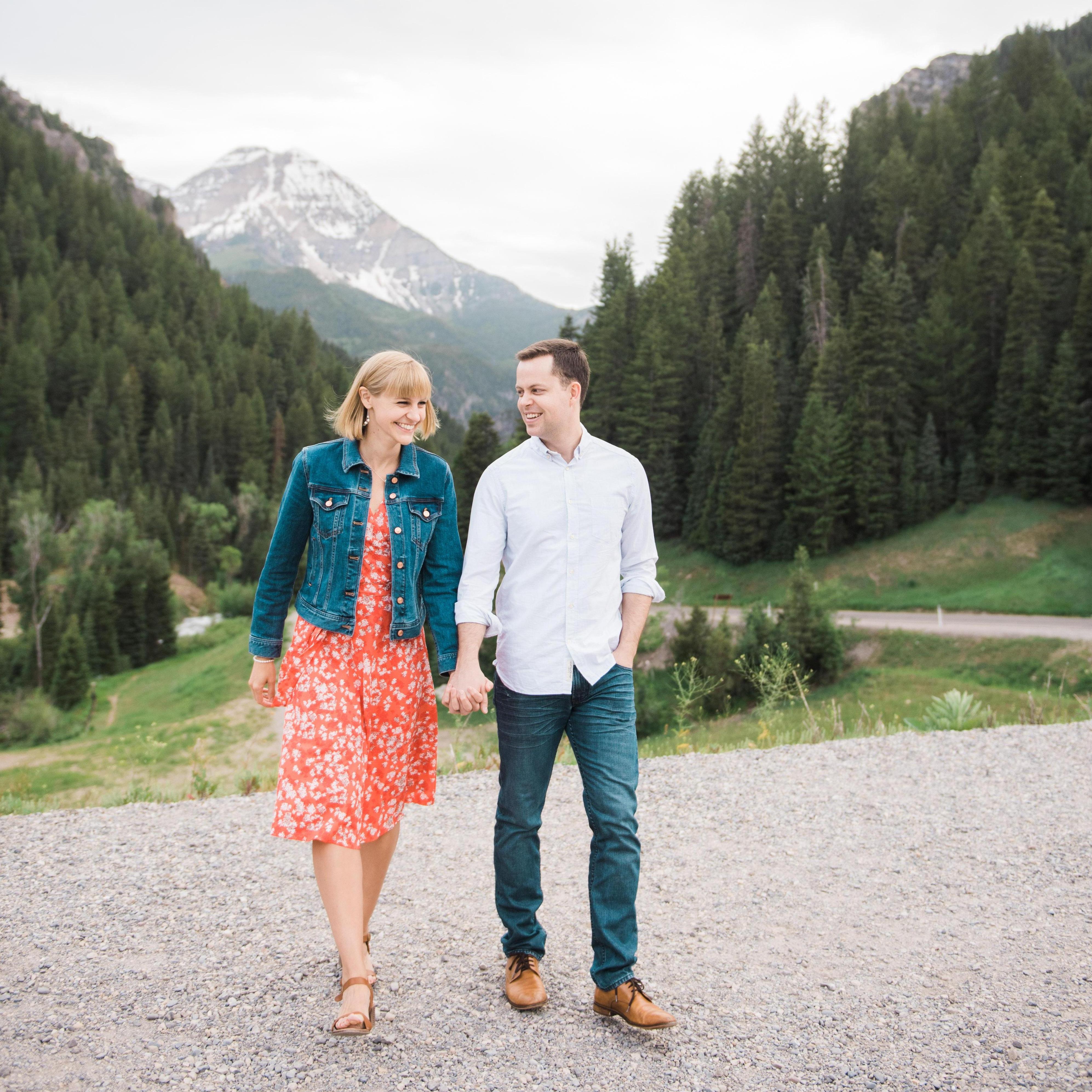 Engagement photos at Tibble Fork Reservoir
(credit: Brooke Bakken Photography)