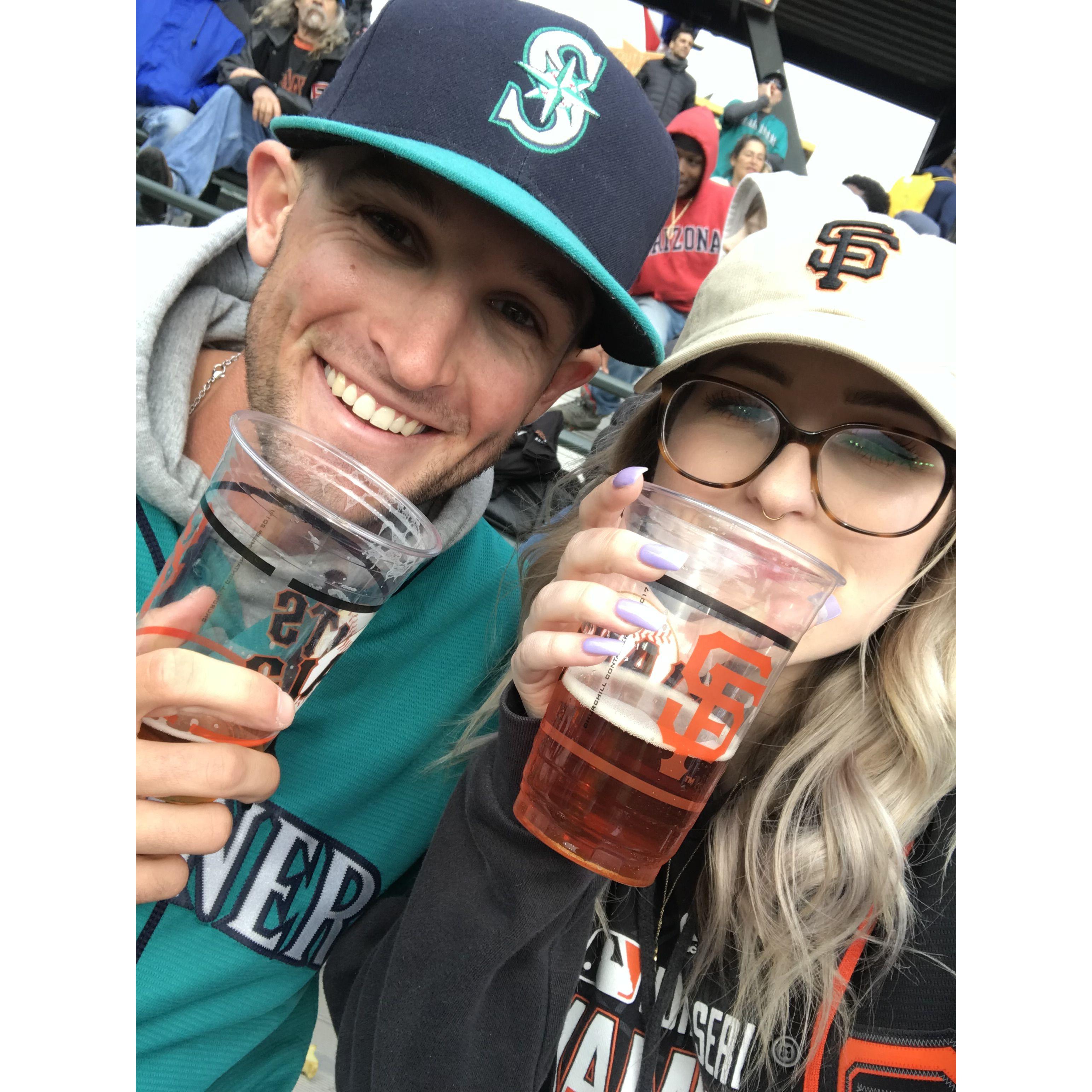 Our first baseball game together!