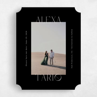 Black Ticket Wedding Save the Date - Gothenburg Photo