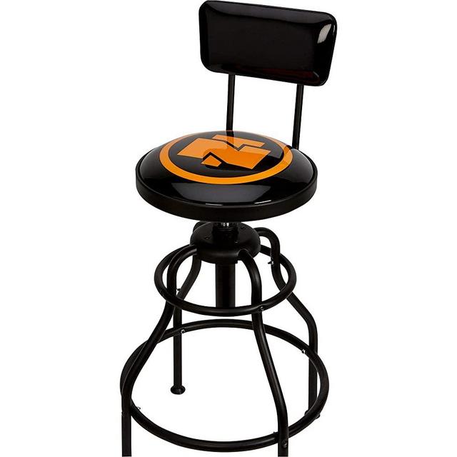 Northern Tool Adjustable Swivel Shop Stool with Backrest - Steel, 275-Lb. Capacity, 29 to 33in. Seat Height