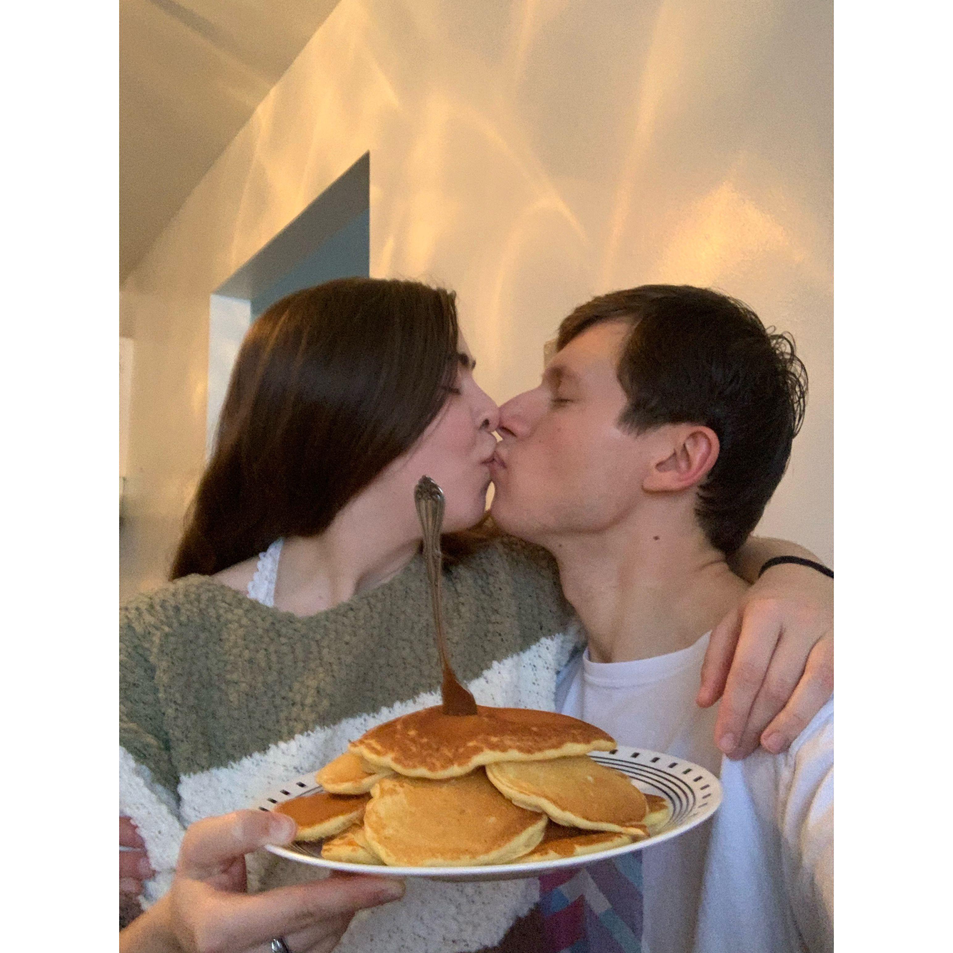 Daniel shared the Weisner's secret pancake recipe with Brittany this day, and boy was it delicious