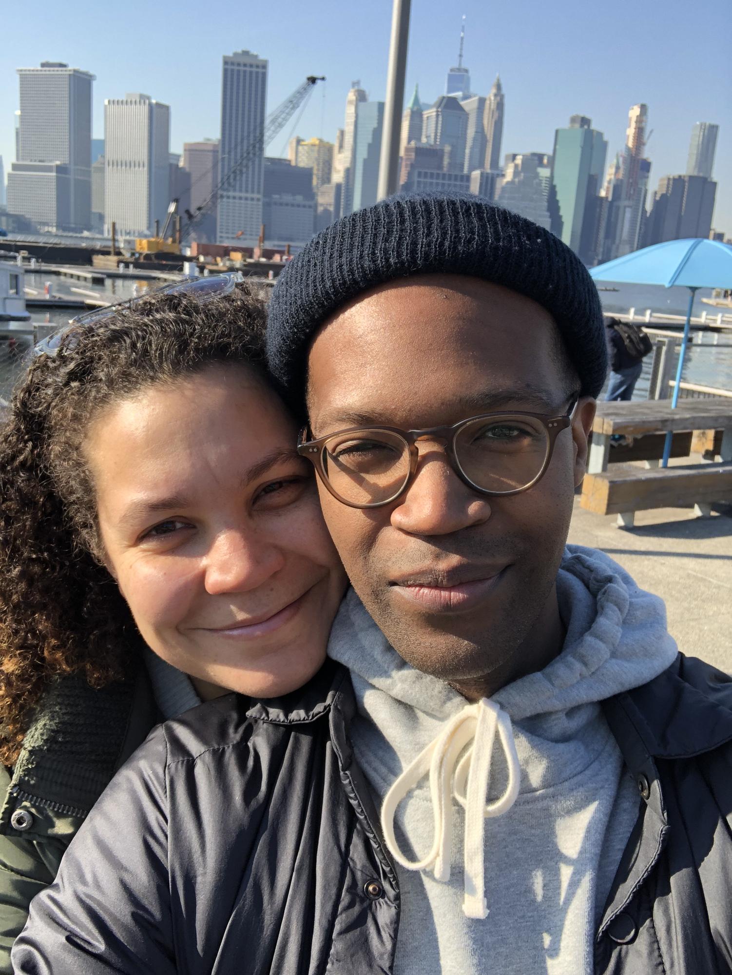 Getting our steps in at Brooklyn Bridge Park