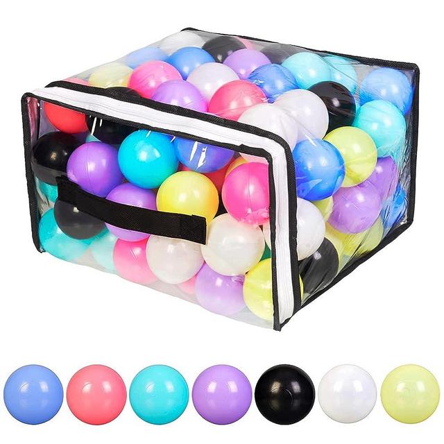 Vanland Ball Pit Balls for Baby and Toddler Phthalate Free BPA Free Crush Proof Plastic - 7 Bright Colors in Reusable Play Toys for Kids with Storage Bag