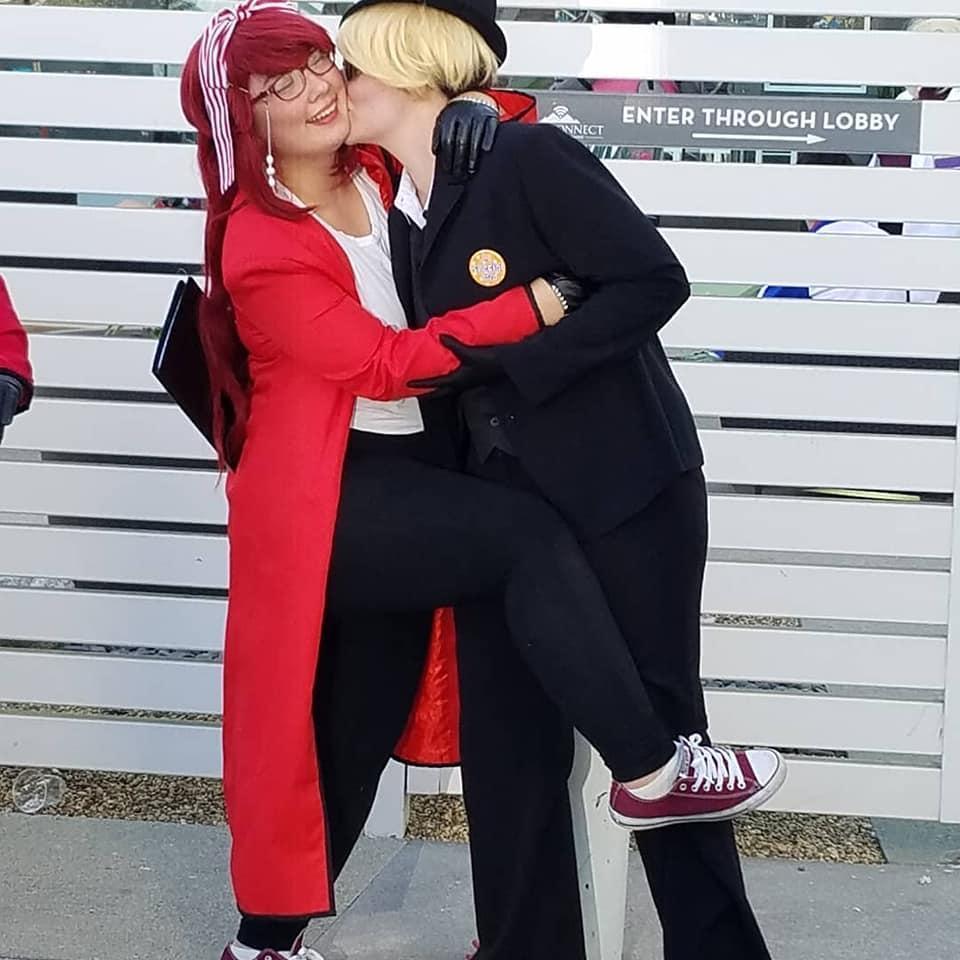 Cosplaying as Grell and Ronald at ALA our favorite convention.