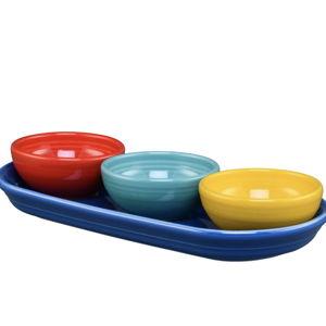 Vibrant Mixed Colors 4-Piece Condiment Set