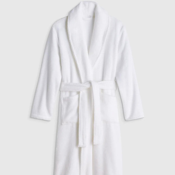 Turkish Cotton Terry Robe - White, XL