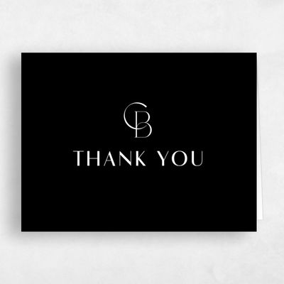 Black Wedding Thank You - Kenai Landscape