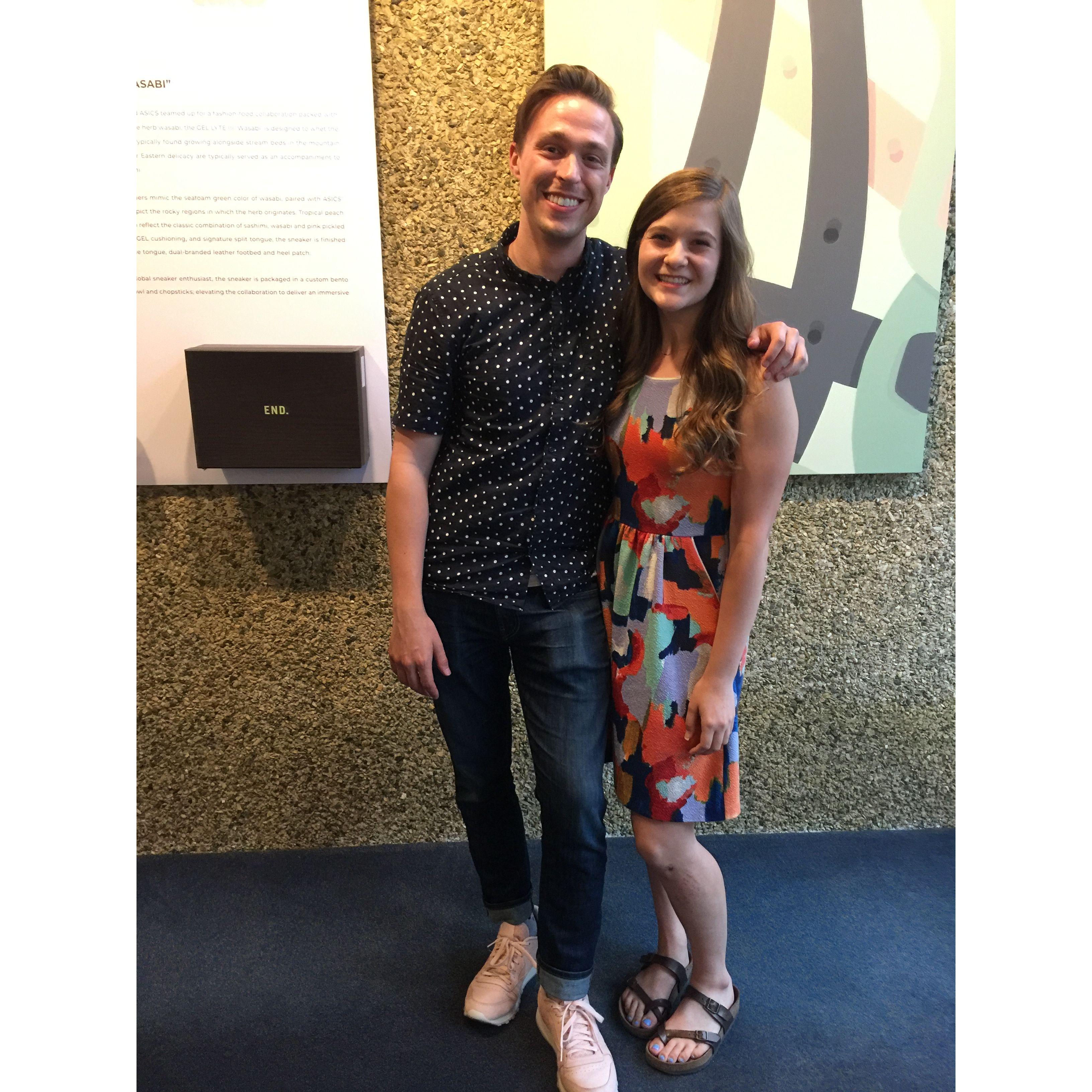 Our first photo together in 2018.