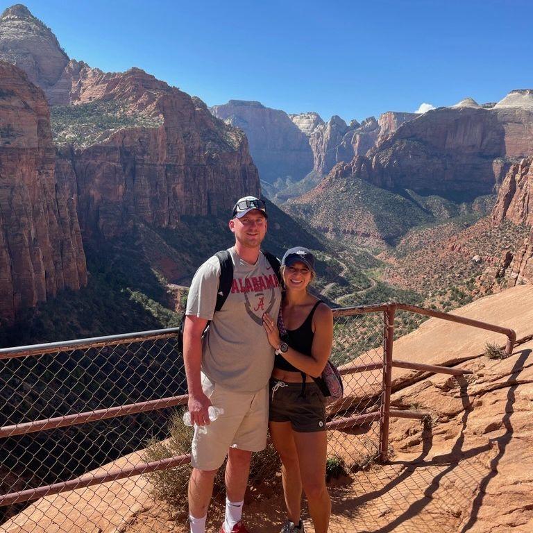 Hiking in Utah before Nikki's first Marathon!