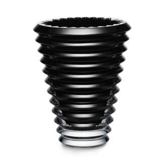 Baccarat Eye Small Round Vase, Black