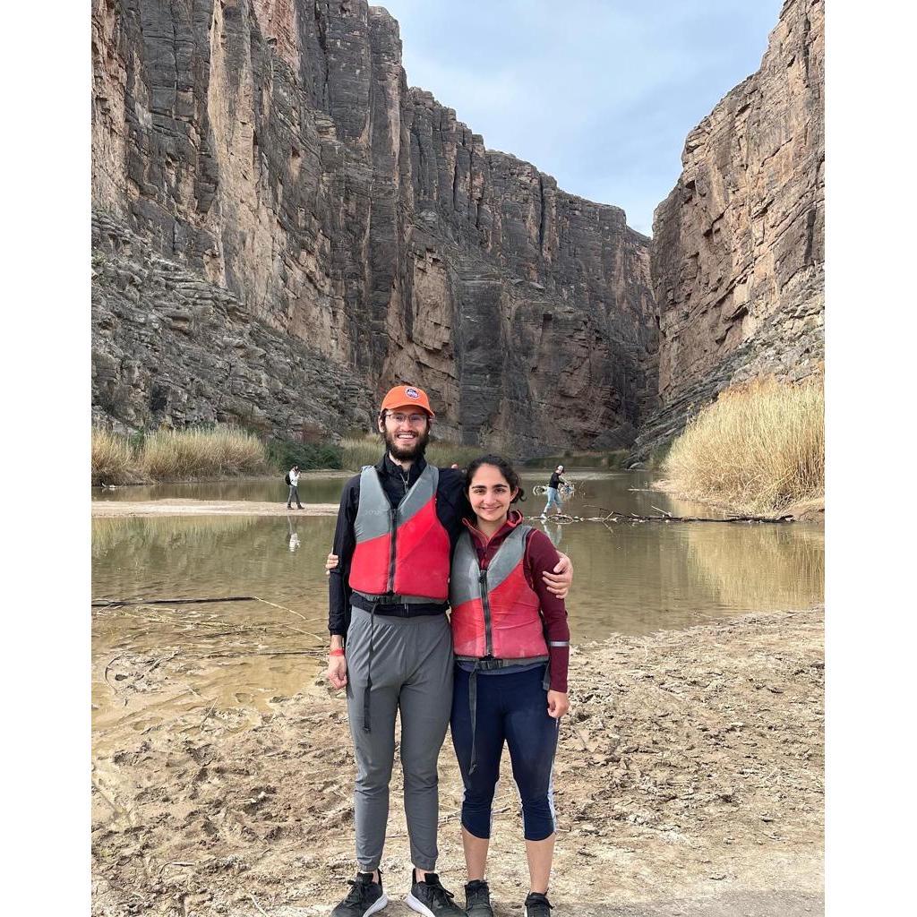 Canoeing on the Rio Grande on the US/Mexico border