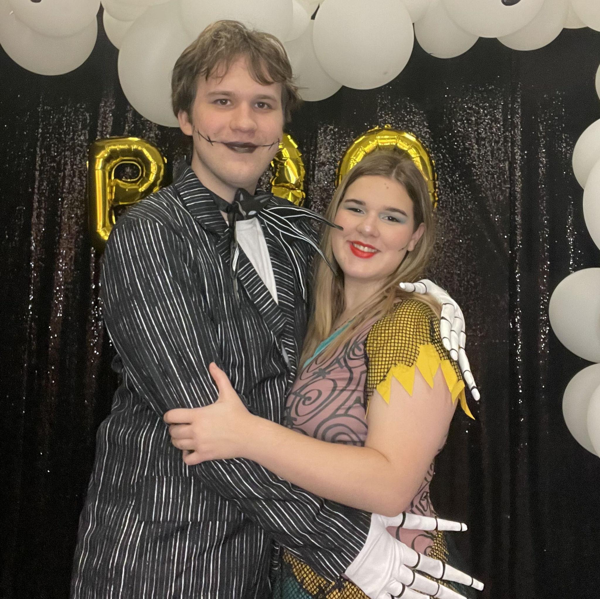 We decided to dress up as Jack and Sally for a Halloween